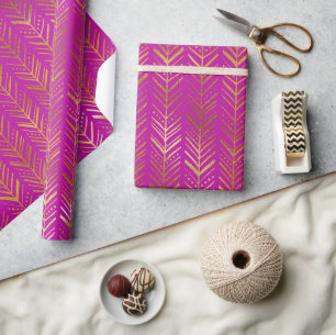 Modern Gold Boho  Wrapping Paper