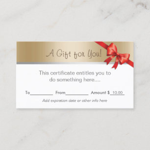 Modern Gold Border Beauty Salon Gift Certificate