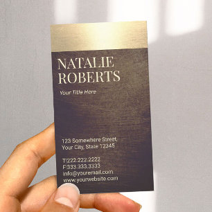 Modern Gold Border Notary Loan Signing Agent Business Card