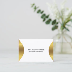 Modern Gold border on white Business Card