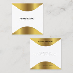 Modern Gold border on white Business Card