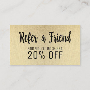 Modern Gold Brushstrokes Referral Card