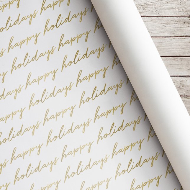 Modern Gold Calligraphy Christmas Wrapping Paper (Creator Uploaded)