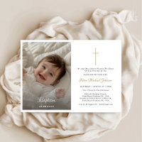 Modern Gold Catholic Religion Infant Baptism Photo