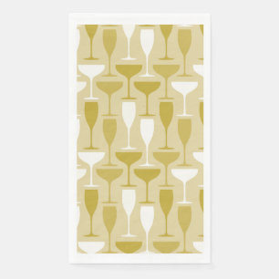 Modern Gold Champagne Flute Napkins