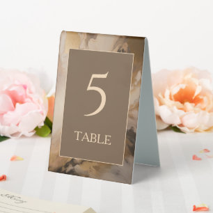 Modern Gold Chocolate Artistic Watercolor Wedding