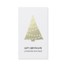 Modern Gold Christmas Tree Cute Gift Certificate