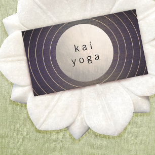 Modern Gold Circle Yoga Teacher & Energy Healer Business Card