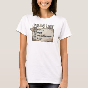 Modern Gold COFFEE WORK TRUE CRIME Art Print T-Shirt