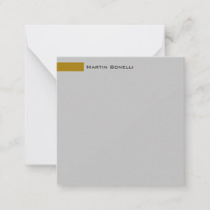 Modern Gold Colour Grey Custom Personal Easy Edit Card