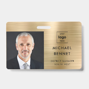 Modern Gold Company Photo ID  Badge