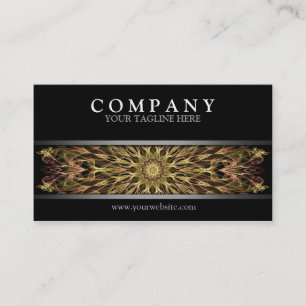 Modern Gold Copper Mandala Business Card