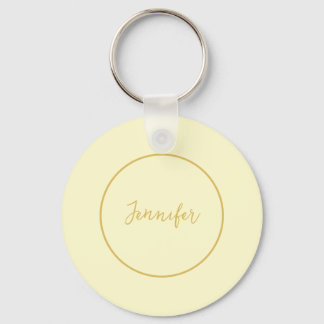 Modern Gold & Cream Colour Calligraphy Plain Uniqu Key Ring