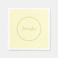 Modern Gold & Cream Colour Calligraphy Plain Uniqu