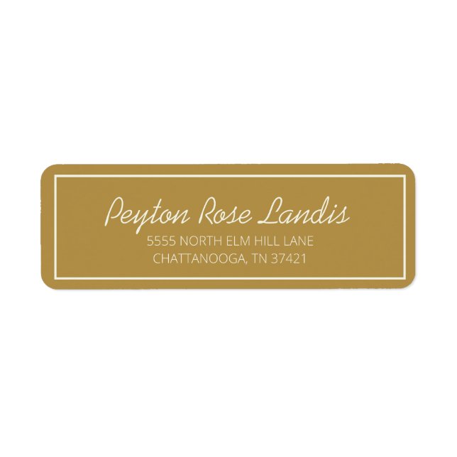 Modern Gold Cream Script (Front)