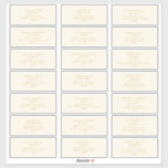 Modern Gold | Cream Wedding Guest Address Sticker<br><div class="desc">These modern gold | cream wedding guest address stickers are perfect for your classy boho wedding. Their simple, unique design accompanied by a contemporary minimal script and gold colour palette gives this product a feel of elegant formal luxury while staying simplistic, chic bohemian. Keep it as is, or choose to...</div>