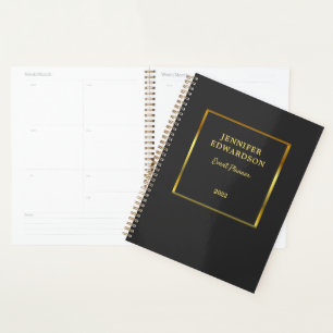 Modern gold dark grey professional business planner