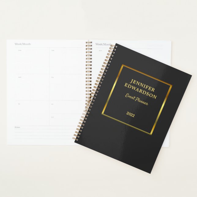 Modern gold dark grey professional business planner (Display)
