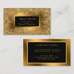 Modern Gold Diamond Add Your Text Business Card