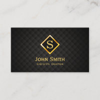 Modern Gold Diamond Monogram OB/GYN