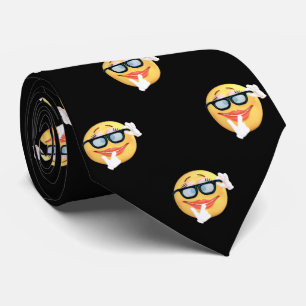 Modern Gold Dots ,Emoji Face Tie