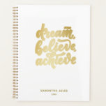 Modern Gold Dream Believe Achieve  Motivational  Planner<br><div class="desc">Modern Gold Dream Believe Achieve  Motivational</div>