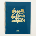 Modern Gold Dream Believe Achieve  Motivational Planner<br><div class="desc">Modern Gold Dream Believe Achieve  Motivational</div>