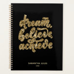 Modern Gold Dream Believe Achieve  Motivational  Planner<br><div class="desc">Modern Gold Dream Believe Achieve  Motivational</div>