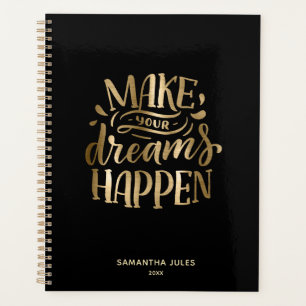 Modern Gold Dream Believe Achieve  Motivational  Planner