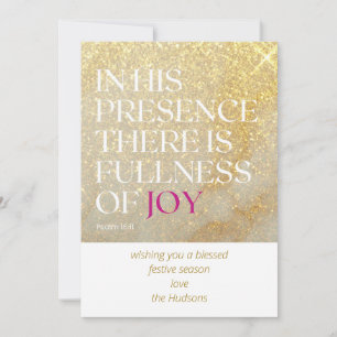 Modern Gold Dust Marble Psalm Christmas Holiday