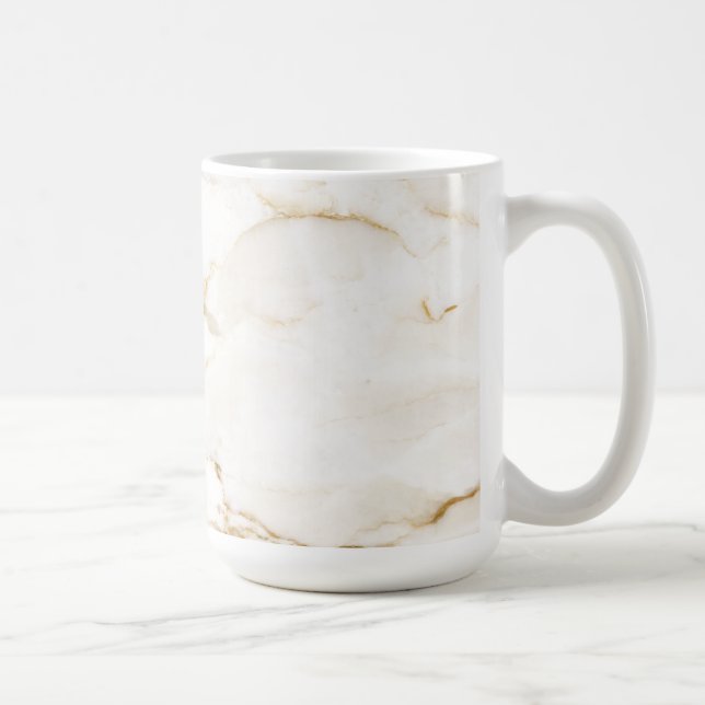 Modern Gold Effect Marble Pattern Coffee Mug (Right)