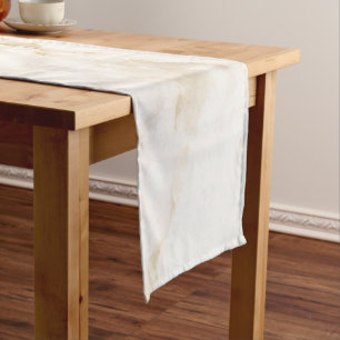 Modern Gold Effect Marble Pattern Short Table Runner