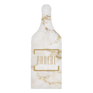 Modern Gold Effect Marble Personalised Cutting Board