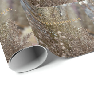 Modern Gold Elegant Merry Christmas Wrapping Paper