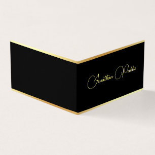 Modern Gold Elegant Typography Simple Template Business Card