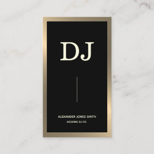 Modern Gold Faux 2019   2020 Wedding DJ Business Card
