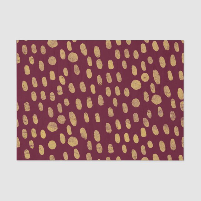 Modern Gold Fingerprints Tissue Paper (Front)