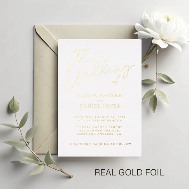 Modern gold foil calligraphy script wedding  (Creator Uploaded)