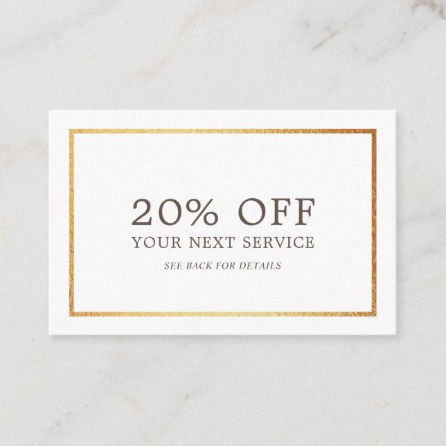 Modern Gold Foil - Discount Voucher (Front)