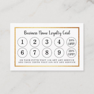 Modern Gold Foil - Loyalty Card