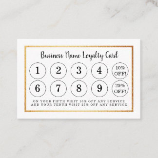 Modern Gold Foil - Loyalty Card
