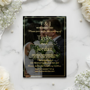 Modern Gold Foil Photo Wedding Elegant