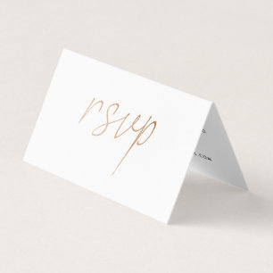 Modern Gold Foil Script with Photo RSVP Card