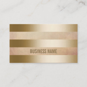 Modern Gold Foil Stripes Business Card
