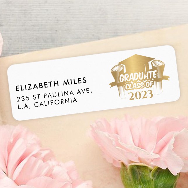 Modern Gold Foil Stylish Graduate | Graduation (Creator Uploaded)