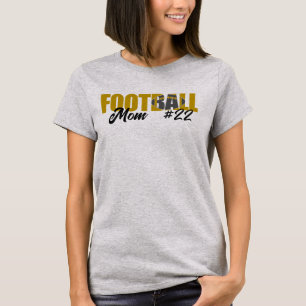 Modern Gold Football Mum T-Shirt