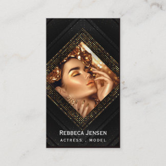 Modern gold frame actor model singer dancer photo business card