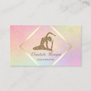 Modern Gold Frame,Confetti,Yoga Girl Business Card