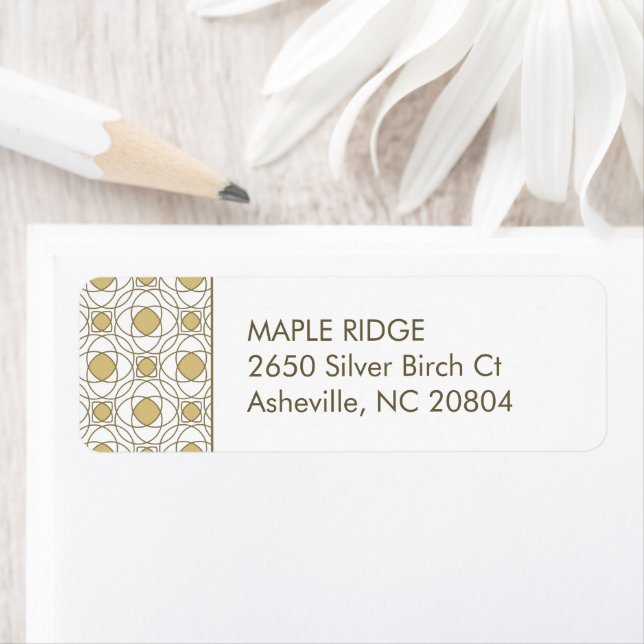Modern Gold Geometric Address Label (Insitu)