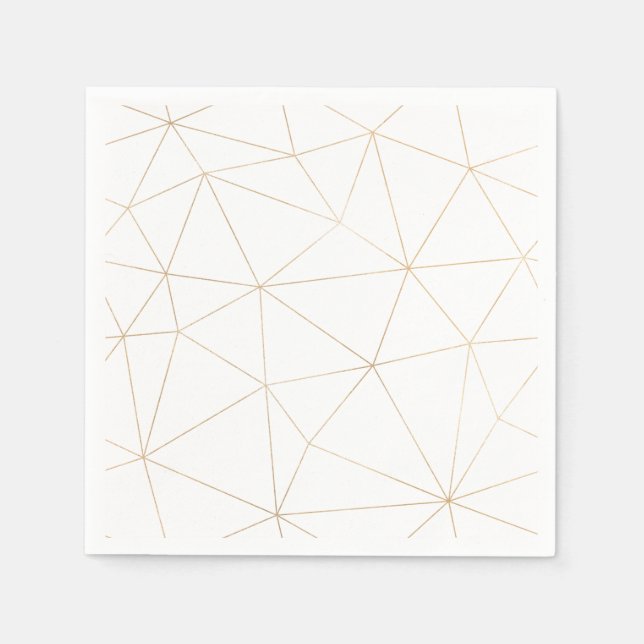 Modern gold geometric napkin (Front)